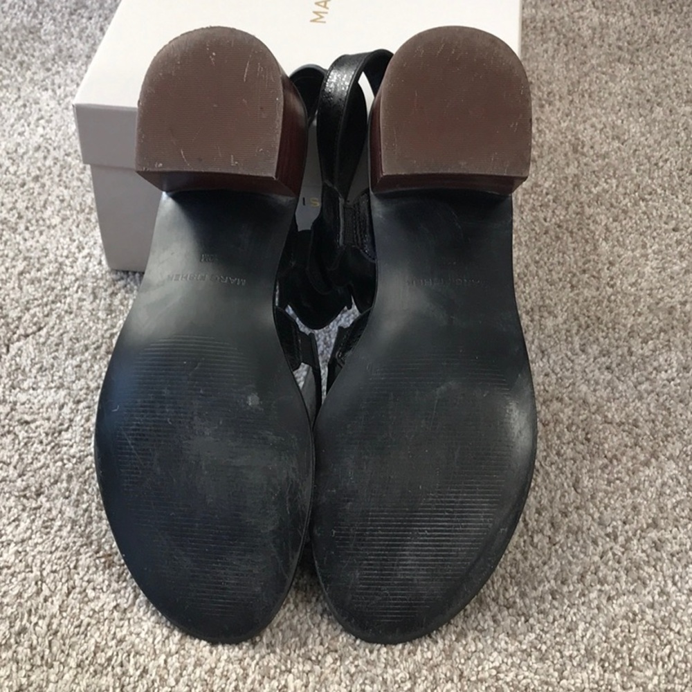 Marc Fisher Black Leather Sandals - Picture 4 of 4